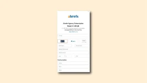Ahrefs account aanmaken