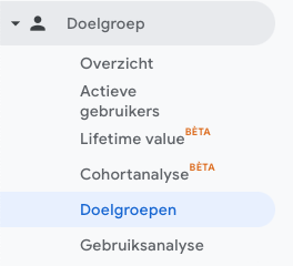 Segmenten Google Analytics