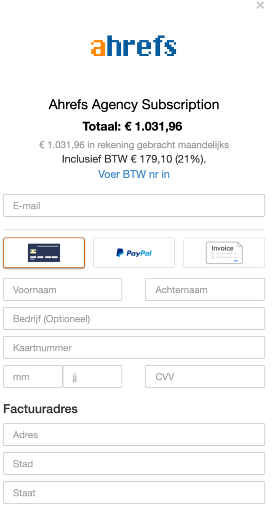 Ahrefs Agency Subscription