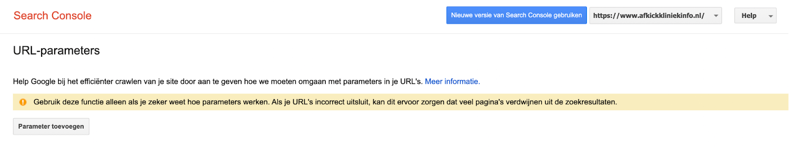 Parameter tool van de GSC