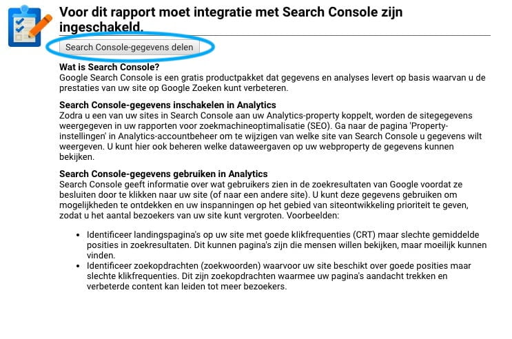 Google Search Console koppelen met Google Analytics - 04