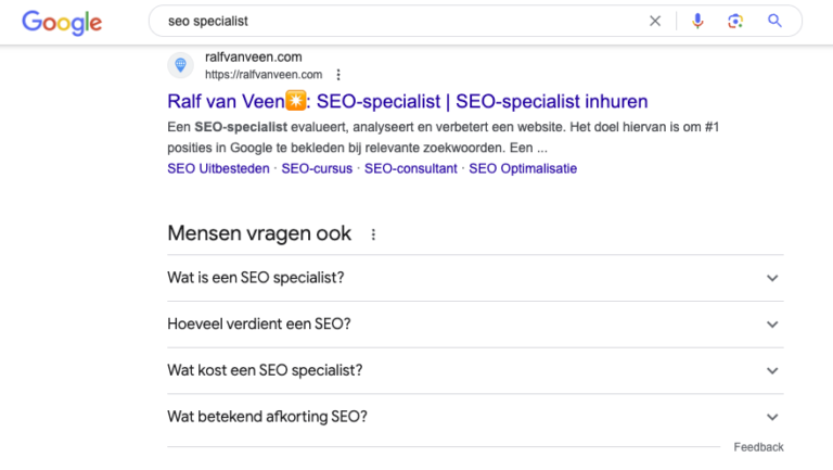 SEO-ondersteuning van Up Agency